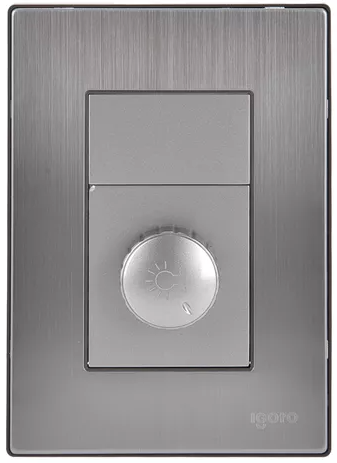 Placa Armada con Dimmer, Acero inoxidable