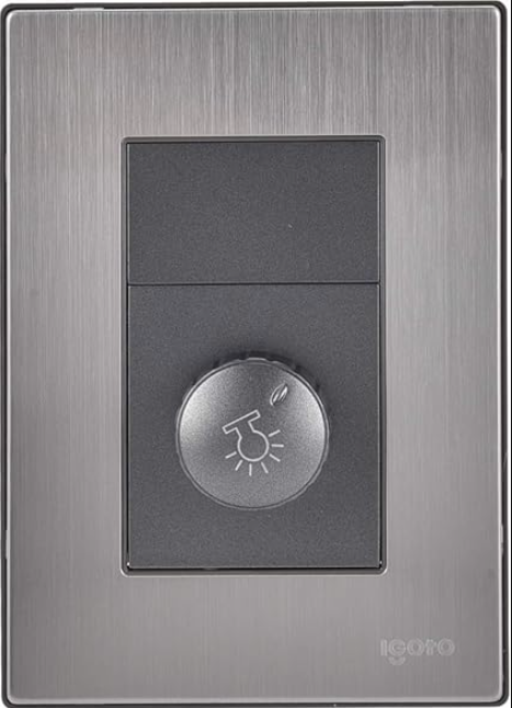 Placa Armada con Dimmer, Acero inoxidable