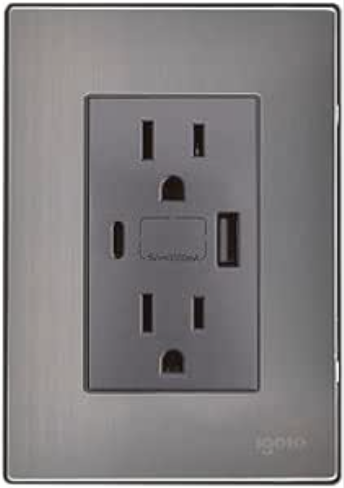 Placa Armada Contacto Duplex +USB +USB C