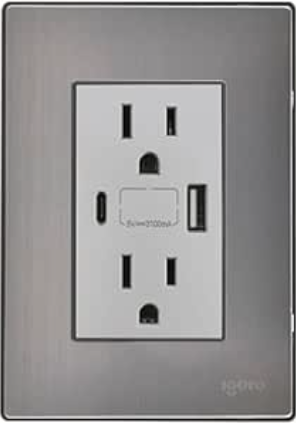 Placa Armada Contacto Duplex +USB +USB C