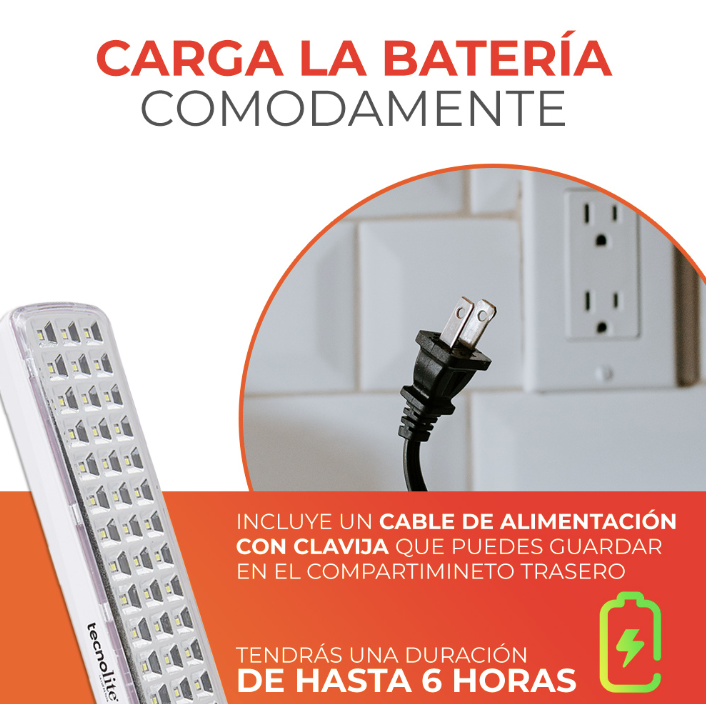 Lámpara Led de Emergencia Recargable 1W Portátil