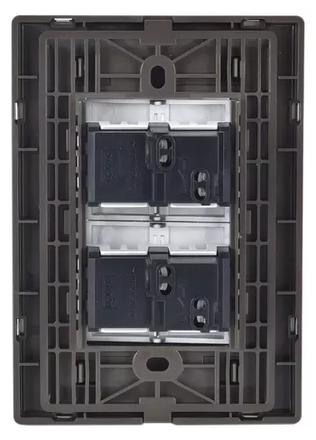 Placa Armada con 2 Apagadores Sencillos, Acero Inoxidable
