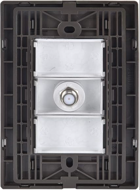 Placa Armada con Toma Coaxial Salida TV, Acero Inoxidable