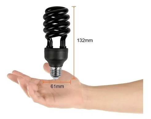 Foco Luz Negra Espiral 20W
