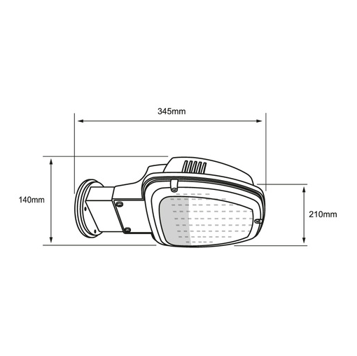 Lámpara de Pared Arbotante con Fotocelda 30W