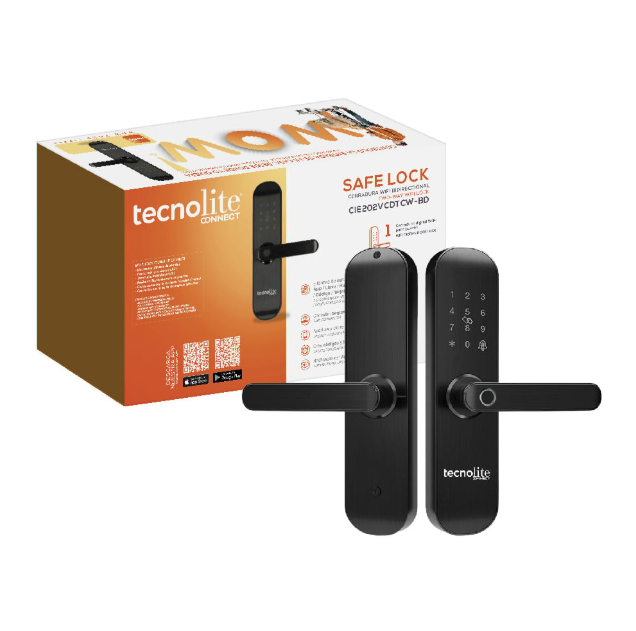 Cerradura Digital Inteligente WiFi con Timbre, Compatible con App Móvil