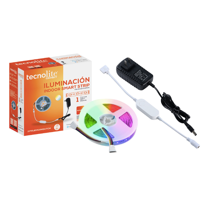 Tira LED Inteligente WiFi Luz RGB Compatible con App Móvil y Asistente de Voz
