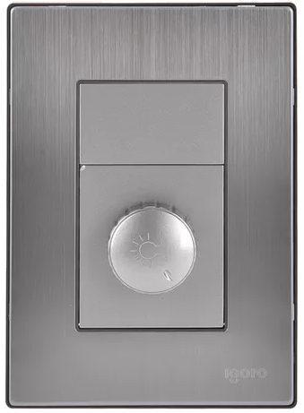 Placa Armada con Dimmer, Acero inoxidable